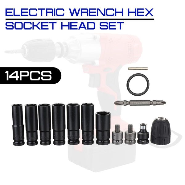 Sleutels chave elétrica hex soquete cabeça kits conjunto de chave de fenda para chave de impacto broca ferramentas elétricas