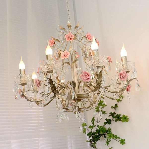 Люстры Ly Crystal Floral Candle Lamp