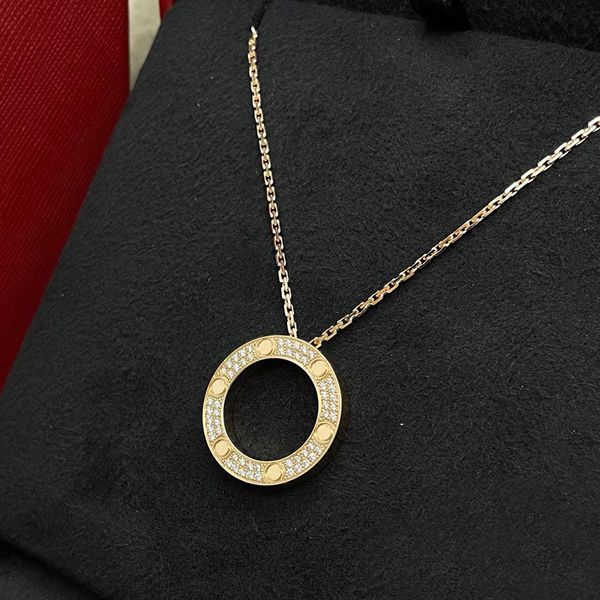 Designer-Halskette für Damen, Luxusschmuck, Silberkette für Damen und Herren, Edelstahl-Diamantanhänger, vergoldetes Sterlingsilber, modische Goldkette, personalisiert