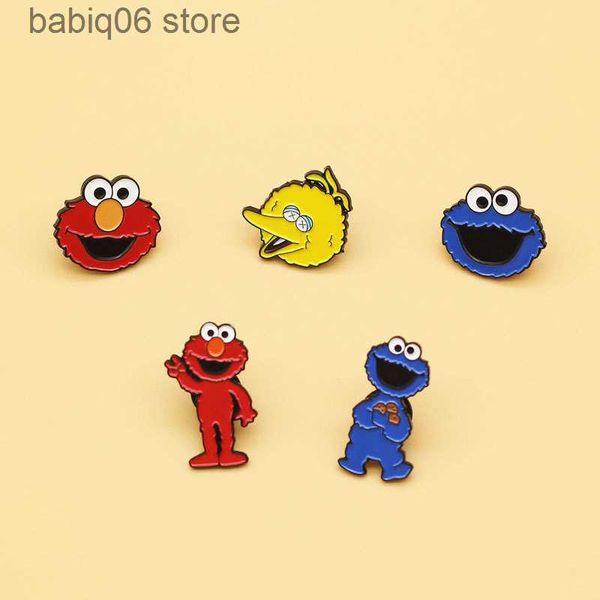 Spille Spille Sesame Street Emo Big Bird Sweet Cake Monster Cartoon spilla distintivo spilla per bambini T230607
