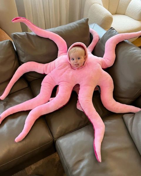 Новая интернет -знаменитость смешной осьминог наряжать милый гигантский осьминог игрушек детская плюшевая подушка кукол 71 дюйм 180 см.
