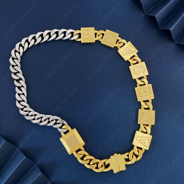 Женское дизайнерское ожерелье роскошные золотые буквы Medusa Ожерелья