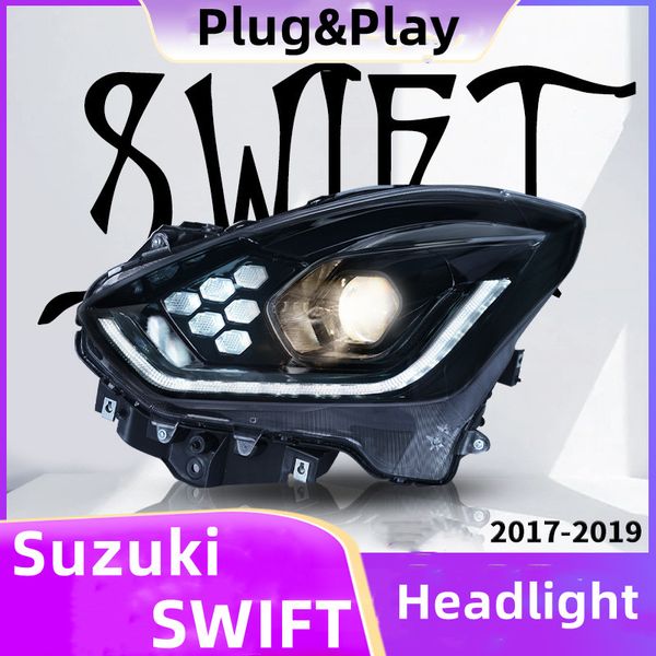 Fari Anteriori per auto Per Suzuki SWIFT 20 18-20 21 Faro A LED DRL Testa Della Lampada Sequenziale Indicatori di direzione Luci di marcia