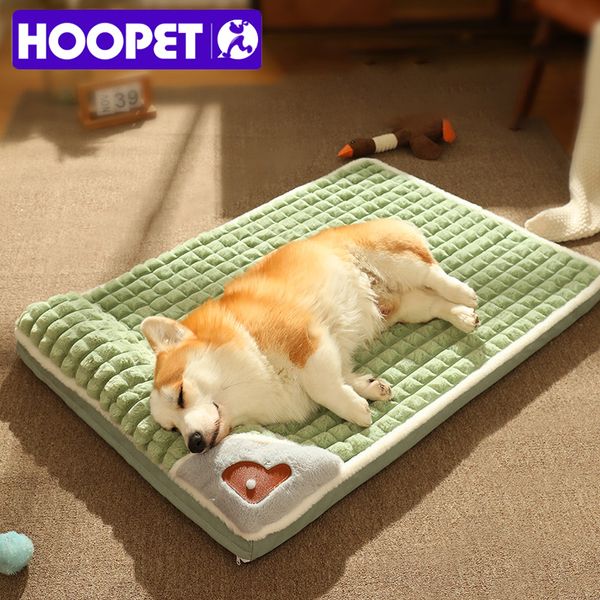 penne per canili HOOPET Tappetino invernale per cani Tappetino di lusso per cani di taglia piccola e media Letto scozzese Gatti Fluff Sleeping Rimovibile Lavabile Pet 230606