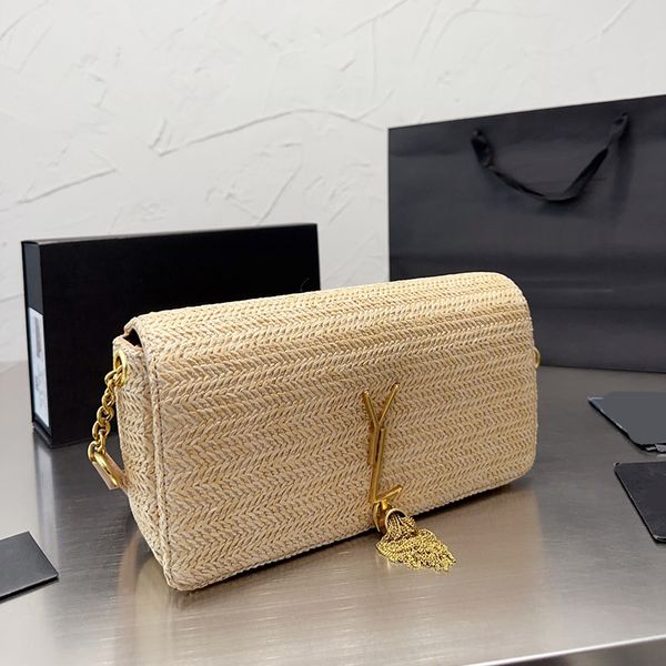 New Summer Cool Luxury Fashion Bamboo Beach Woven Wallet Party Brand Gift Portafoglio da uomo da donna graduato