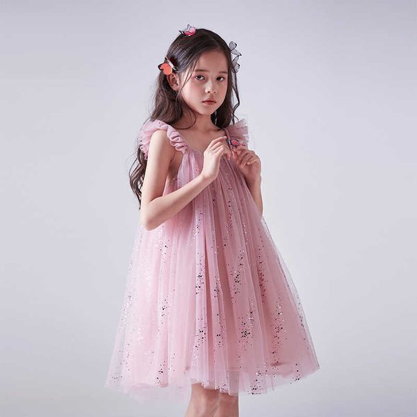 Abiti da ragazza Abito per ragazza 3-8 Estate Paillettes Nuovo compleanno Principessa Ruffles Eleganti vacanze per bambini Abiti casual