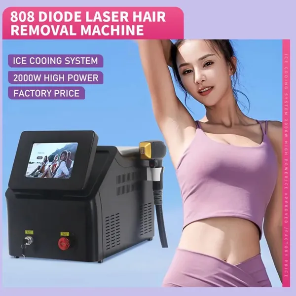 Новая летняя лазерная машина Новый портативный эпилятор Ice Platinum 3 волны длины 755 808 1064 -нм диодная лазерная машина 808 Машина для удаления волос