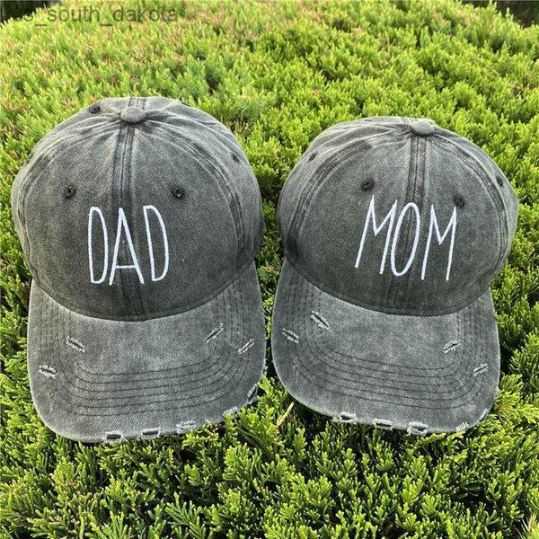 Mode Papa Mama Buchstaben Stickerei Unisex Einstellbare Papa Hut Schattierung Unisex Outdoor Loch Hip Hop Männer Baseball Kappe Snapback L230523