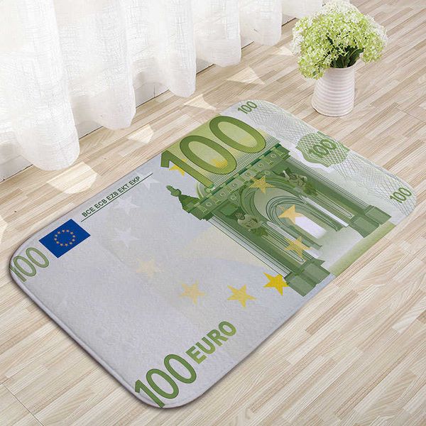 Tappeto tappeto stampato in euro tappetino per porte da letto tappetini da cucina da cucina tappeto area tappeto anti-slittamento per soggiorno decorazioni per la casa R230607
