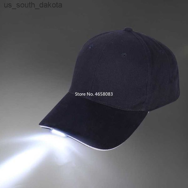 Berretto a mani libere con faro Luci a LED super luminose Berretto da baseball unisex Torcia Cappello per pesca Pesca Lampada da testa da jogging L230523