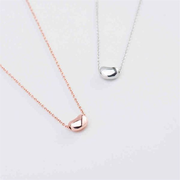 Catene T home Coreano S925 Collana in argento sterling Ciondolo femminile pisello Fagiolo di acacia argento clavicola308O UCSN