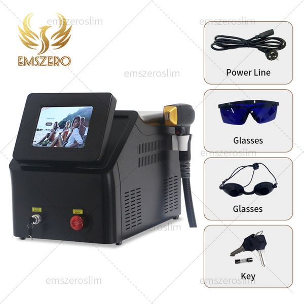 Laser de diodo quente 2000 W 808nm 3 Comprimento de onda 755 808 1064nm Máquina de remoção de pêlos Cabeça de resfriamento Depilador indolor Rosto Corpo