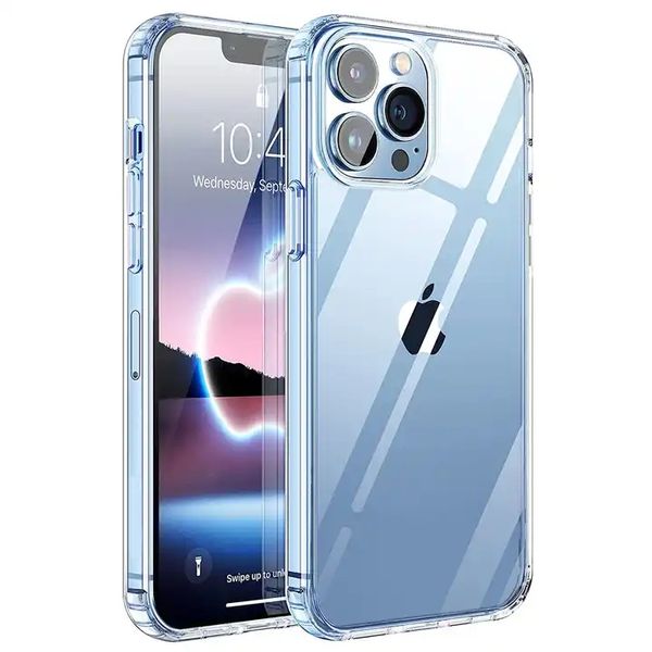 Custodia per telefono trasparente per iPhone 14 13 12 Pro Max Space Custodia per cellulare Cover posteriore trasparente