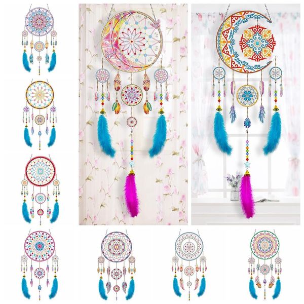 Stitch 5D Diamond Painting Diamond Dream Catcher Chime a sospensione a sospensione Speciale a forma di diamante Kit arte a mosaico art decorazione