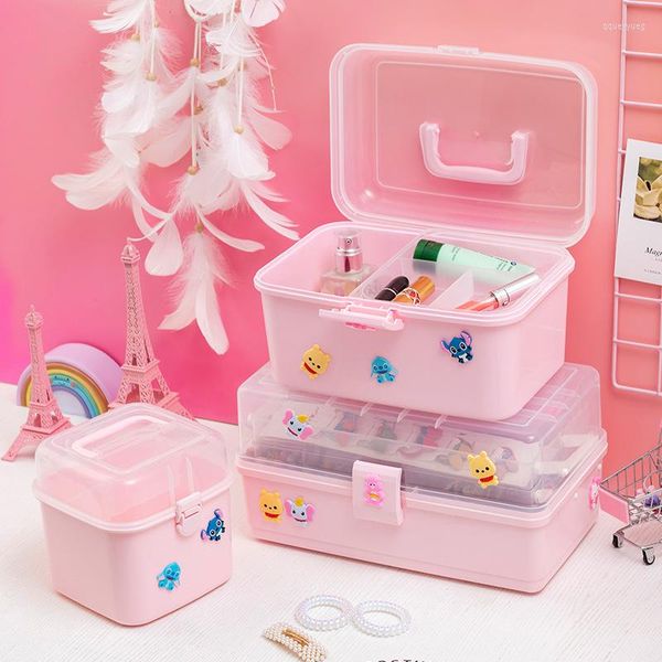 Schmuckbeutel Rosa Baby Personalisierte Box Organizer Aufbewahrungsgitter Prinzessin Ring Ohrringe Verpackung Mädchen Haarband Vitrine