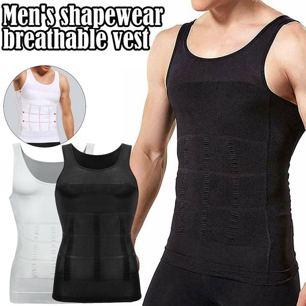 Canottiere da uomo attillate da uomo attillate che dimagriscono elastico Body Shapewear Vest Camicia Sport Fitness traspirante Compressione Addome Pancia Controllo vita Top 230607