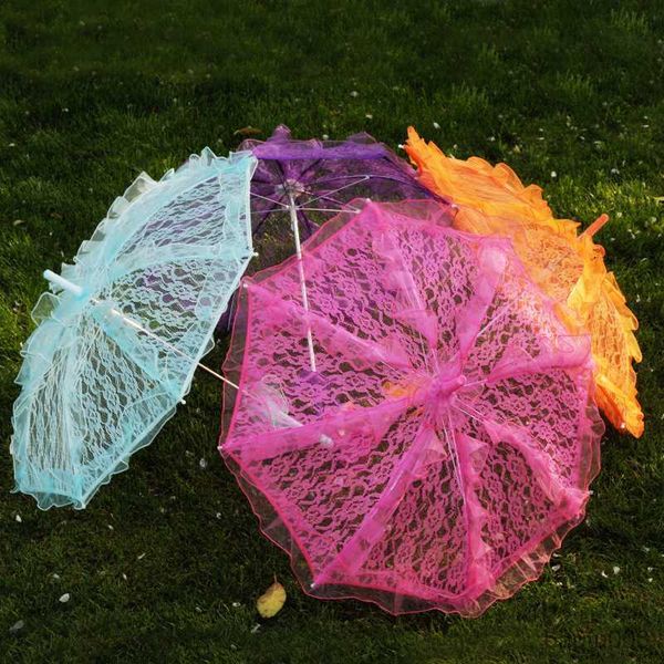 Parapluies Floral Parapluie Mariage Décoration Mariée À La Main Photographie Prop Noir Parapluies Parasol Lolita Parapluie R230607