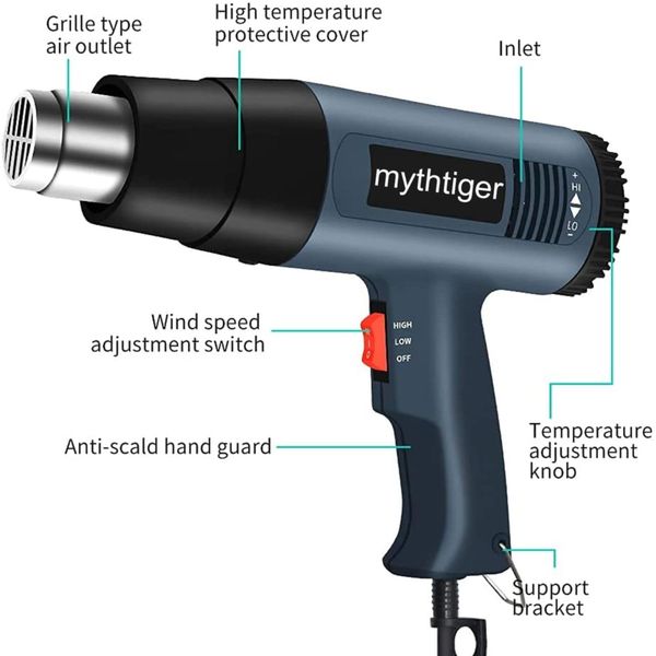 WarmTePistool 1600W Uygun Fiyatlı Kolay Kavrama Hava Tabancası Tutulan Plastik Kaynak Aracı Kiti 110V