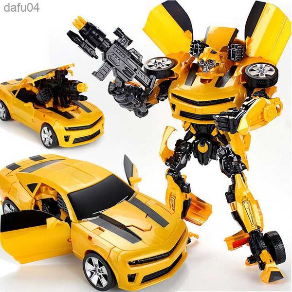 Vendita calda 42 cm Robot Trasformazione Deformazione Robot Modello di auto Acusto Ottica Giocattolo Action Figure Regalo di compleanno per bambini Ragazzi L230522