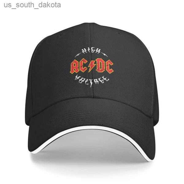 Moda AC DC Yüksek Voltaj Beyzbol Kapağı Erkek Kadınlar Kişiselleştirilmiş Ayarlanabilir Yetişkin Rock Roll Dad Hat Açık L230523