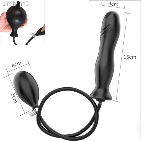 Gonfiabile Anal Plug Dildo Pompa Massaggiatore prostatico Pene espandibile Ano Balls Butt Beads Vagina Dilatatore Giocattoli adulti del sesso Uomo Donna L230518