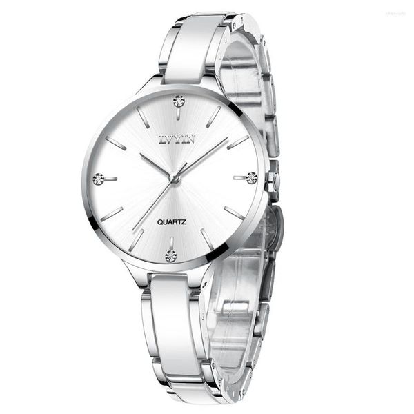 Нарученные часы Lynin Ceramic Watch Women Fashion Fashion Simple Waterpronation Quartz Lady Elegant Business Press 111