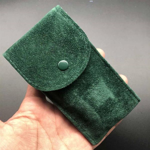 Factory Whole Green Flannel Smooth Small Bag Custodia protettiva da viaggio Orologio Rolex Facile da trasportare Regalo 12 8mm280C