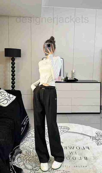 Calças femininas Capris Designer Dance Emotion, Color, Fashion, Simples, Casual Suit Pants, 2023 Summer Thin Style, Waist High, Drop Feel, Wide Leg EQ1Z