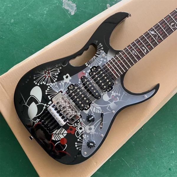 Raro JEM 77FP2 Floral Pattern 2 Steve Vai Chitarra elettrica Tree of Life inlay, Floyd Rose Tremolo, Locking Nut, Chrome Hardware, Monkey Grip, Lion Clay