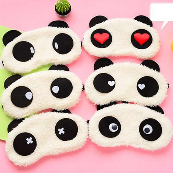 Животные мода милый дизайн плюшевый панда лицо глаз путешествия спят мягкая маска для глаз с завязанными глазами.