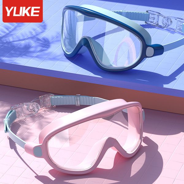 Taucherbrille Jungen Mädchen Großer Rahmen Schwimmbrille Kinder Schwimmbrille Antibeschlag Wasserdicht Teenager Schwimmbrille Kinderbrille 230606