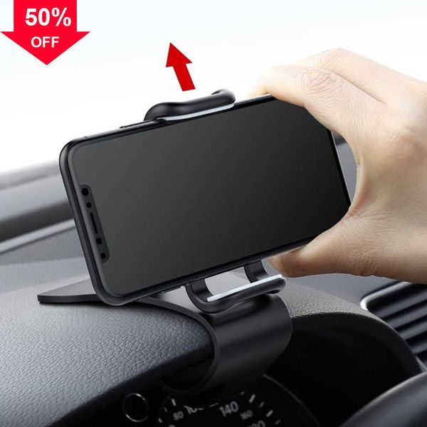 Suporte universal para carro com rotação de 360 graus, painel automotivo, suporte para celular com clipe, suporte para carro