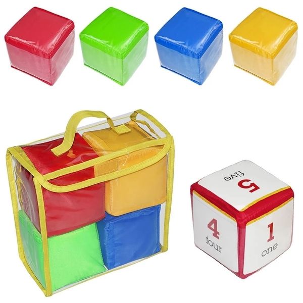 Jogos inovadores Faça você mesmo Educação Dados Quadrados de bolso de PVC Cubo Interação pai-filho Po Pocket Foam Blocos empilháveis Auxiliar de ensino para crianças 230606