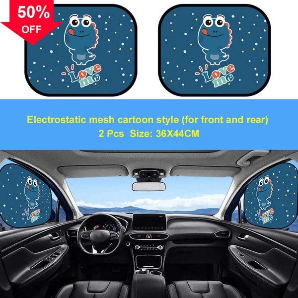 Auto Sonnenschutz Seitenfenster Cartoon Fenster für Kinder Erwachsene Adsorption Sonnenschutz Abdeckung Rückseite Auto Fenster Sonnenblende Mesh