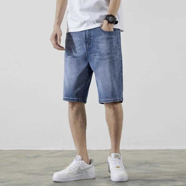 Denim Shorts pour 2023 Nouveau Designer Fashion Men's Thin Quarter Pants Trend Korean Stretch Pantsoal