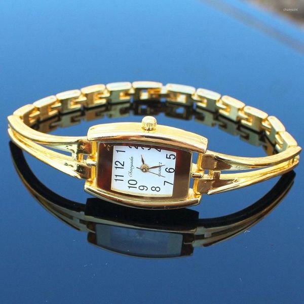 Armbanduhren 10 teile/los Gemischte Masse Dame Armreif Uhr Dünnes Armband Silber Gold Strass Frauen Kleid Quarz Damen Uhr Armbanduhren