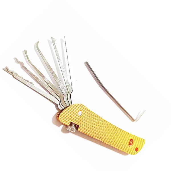 Hot Locksmith Tools Haoshi Tools Fold Lock Pick Gold Color Bocks Tool