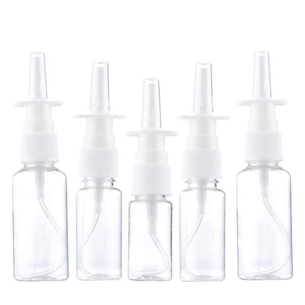 20 unidades 5 ml 10 ml 20 ml 30 ml frascos de spray nasal de plástico vazios bomba pulverizador névoa nariz recarregável embalagem M9KQ