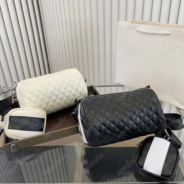 Kadın Erkek Omuz Çantası Tasarımcı Crossbody Çanta Moda Çanta Deri Çapraz Vücut 2 Parça Set Madeni Para Tutucu Büyük Kapasiteli Rahat Cüzdan Çanta Yapıt