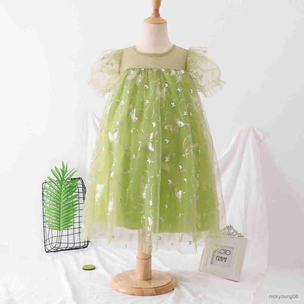 Mädchenkleider Sommer Ballkleider Kleid für Mädchen Pailletten Spinning Vestidos Niedliche lässige Röcke Fantasia Abendkleidung R230607