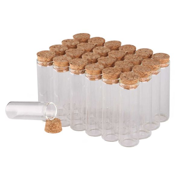 24pcs/lot 5ml 7ml 10ml 14ml 18ml 20ml 25ml 30ml Cam Test Tüpü Cork Tıpe Mesaj Şişeleri Kavanozları Şişeler Hediye Art DIY El Sanatları Wveo