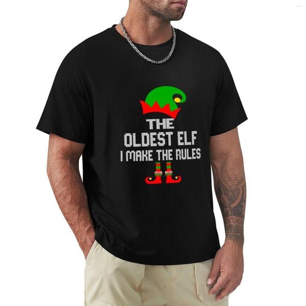 Polo da uomo I'm The Oldest Elf I Make Rules Matching Family Group Christmas Pijama Gift Funny For Whole T-Shirt