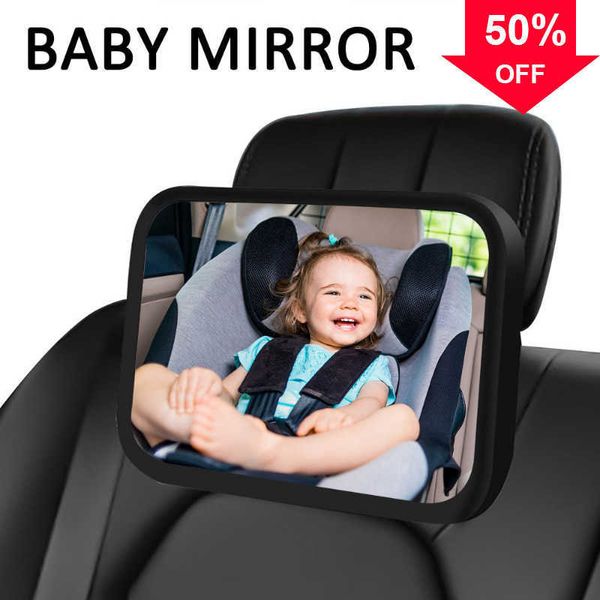 Nuovo specchietto per auto per bambini Sedile posteriore regolabile Supporto per poggiatesta retrovisore Bambino Bambini Neonati Monitor di sicurezza per bambini Protezione Specchi interni