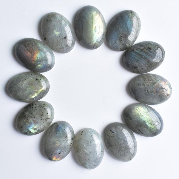 Cristallo All'ingrosso 12 pz/lotto 2020 di nuovo modo Naturale ShimmerStone Ovale CAB CABOCHON perline di pietra per monili che fanno 25x18mm spedizione gratuita