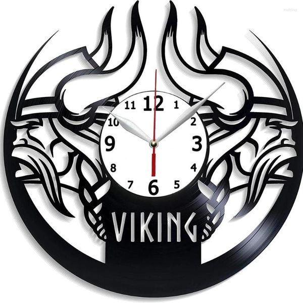 Relógios de parede Relógio Viking Registro vintage Arte retrô Exclusivo 12 polegadas para presente de aniversário do marido V