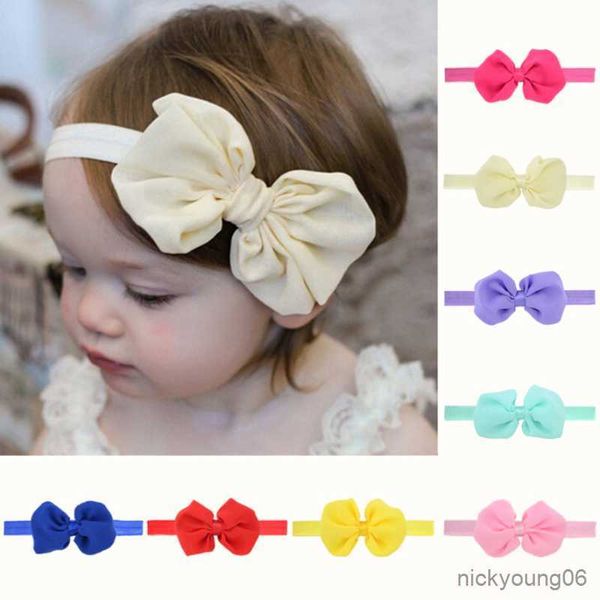 Saç Aksesuarları Kız Yeni doğan Yaylar Bowknot Bandage Bebek Baş Bandı Şeridi El Yapımı Diy Toddler Bebek Çocuk R230608