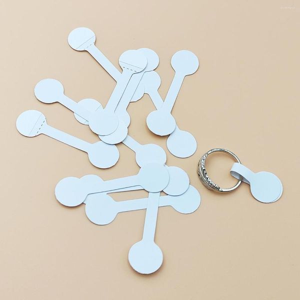 Sacchetti per gioielli 50/100PCS Carte di carta rotonde bianche Collana Etichette per anelli Cartellini dei prezzi Adesivi Display Card Hangtag Espositore al dettaglio