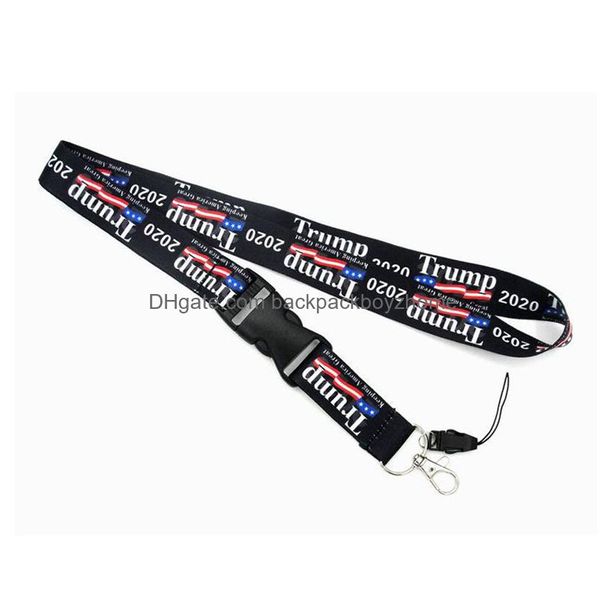 Party Favor Trump Abnehmbare Flagge der Vereinigten Staaten Schlüsselanhänger Abzeichen Anhänger Geschenk Handy-Lanyard Save America Again Drop Deli Dhitk