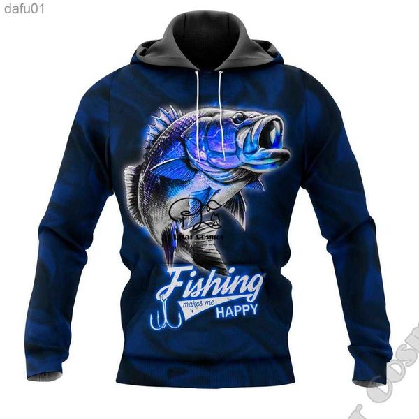 PLstar Cosmos Mais Recente Animal Tattoo Camo Fisher Bass Fishing Harajuku Pulôver Casual Impressão 3D Zip/Moletons/Moletons/Jaqueta S-6 L230520