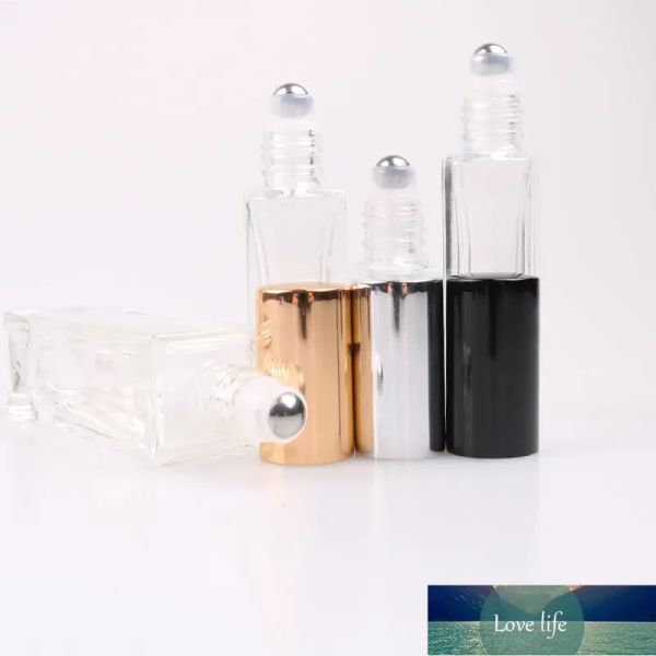 3/100 pz 6ml Classico Cubo Quadrato Oro Vetro Bottiglia di Profumo di Olio Essenziale Rullo, Rullo di Olio Essenziale, Bottiglia di Profumo, Rotolo di Vetro su Bottiglia